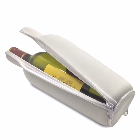 OEM EVA Custom Logo Red Wine Glasses Bottle Travel Carrying Zipper Case