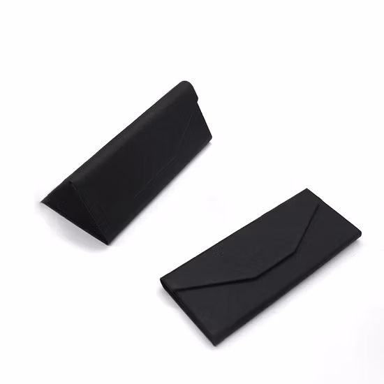 Custodia per occhiali da sole pieghevole in pelle PU squisita alla moda con logo personalizzato