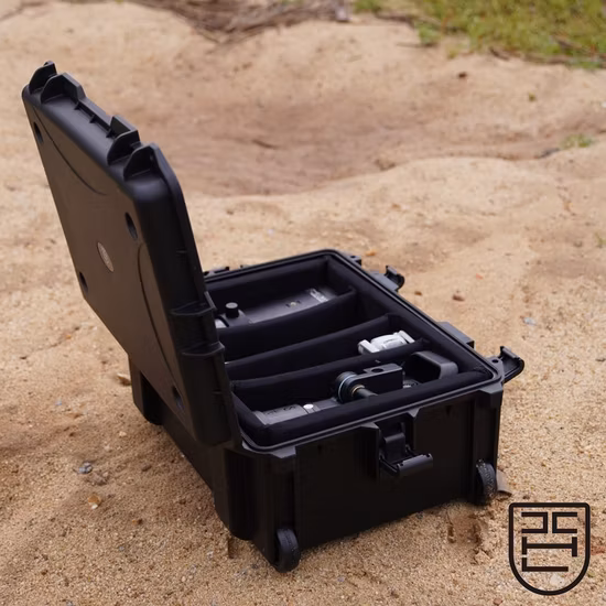 Custodia rigida per fotocamera, custodia protettiva in plastica impermeabile con ruote per servizi fotografici